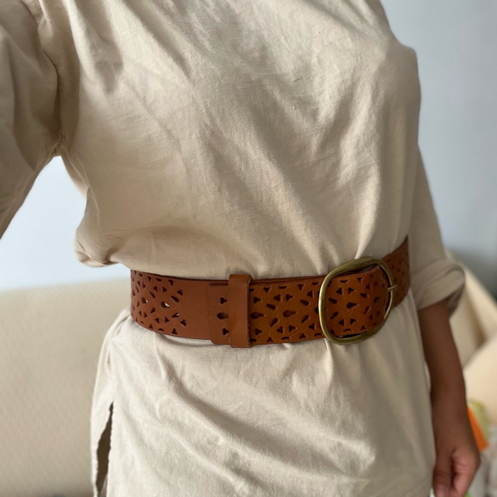 Punched Cow Leather Belt